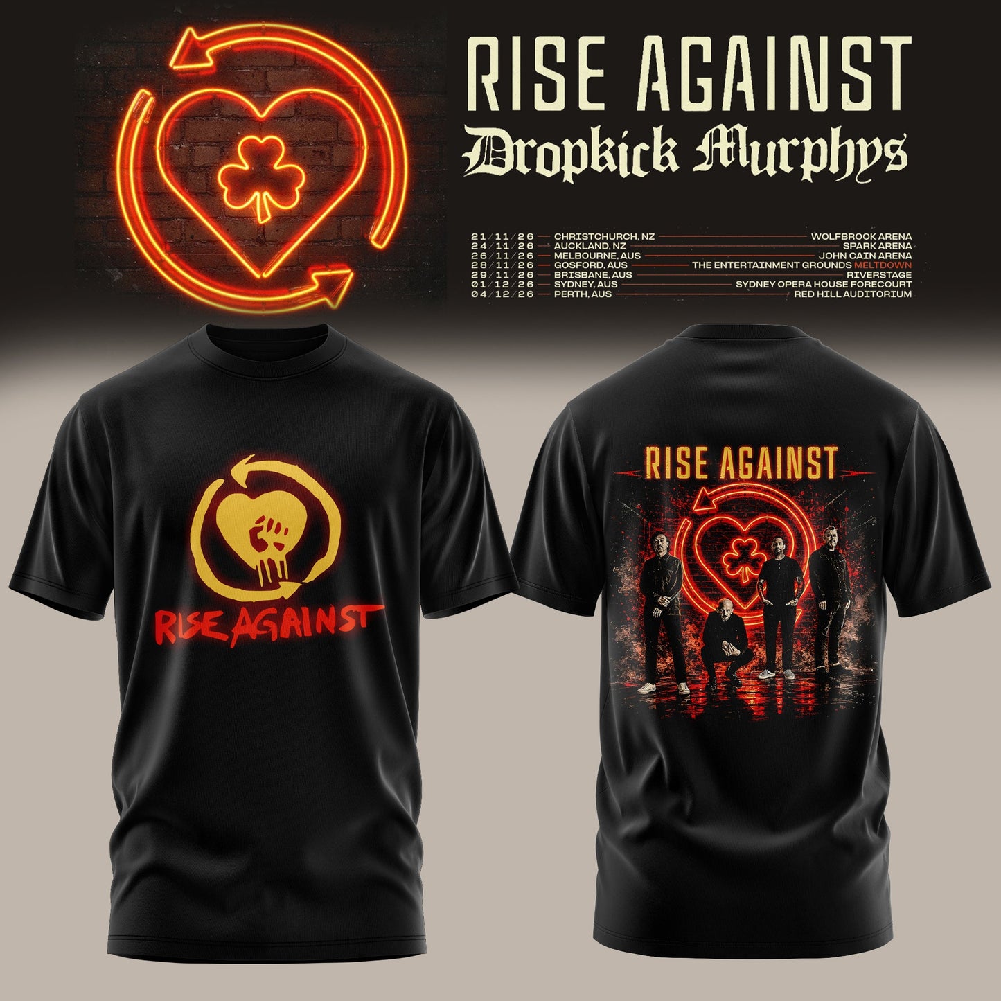 Black Riot Flame Tee