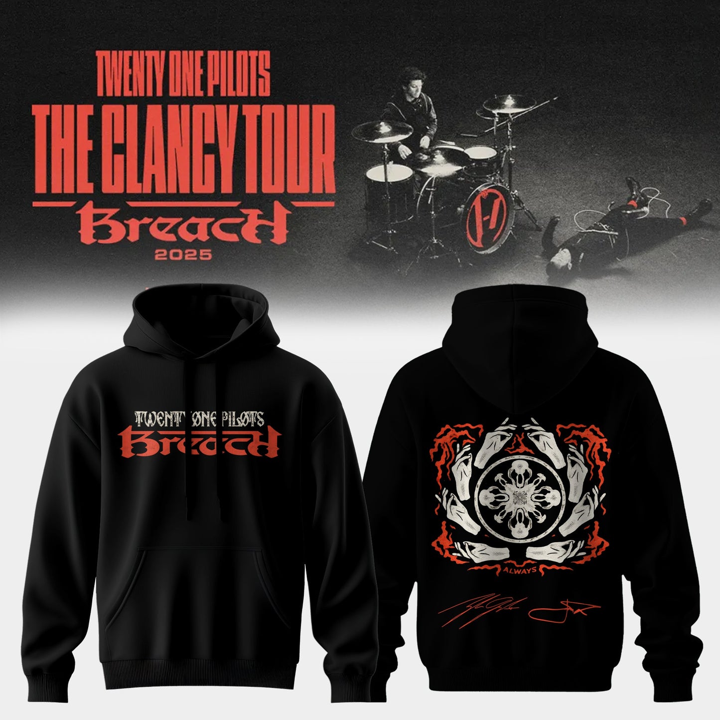 Twenty One Pilots The Clancy Tour: Breach Hoodie