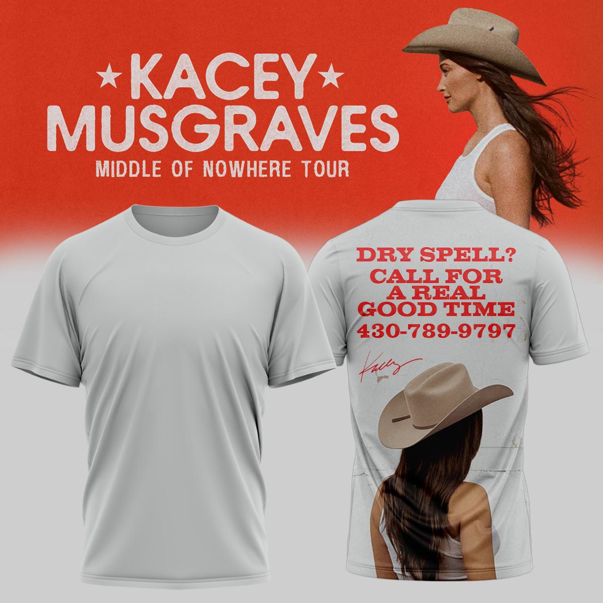 Kacey Musgraves Middle of Nowhere Tour Signed TShirt
