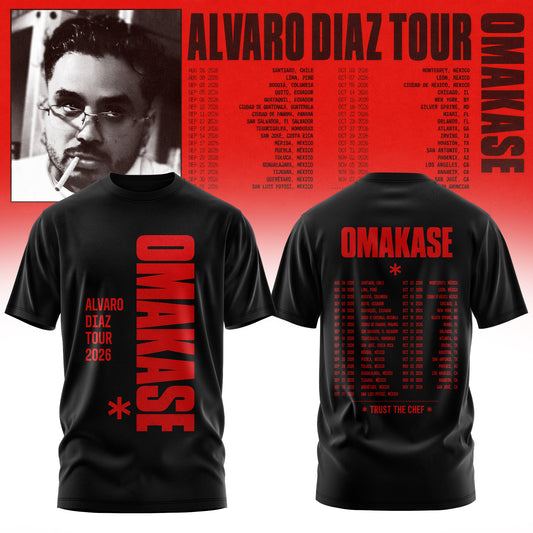 Álvaro Díaz Omakase 2026 Tour Merch Tee