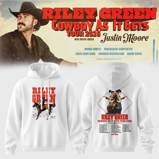 Riley Green’s Cowboy As It Gets Tour 2026 Hoodie