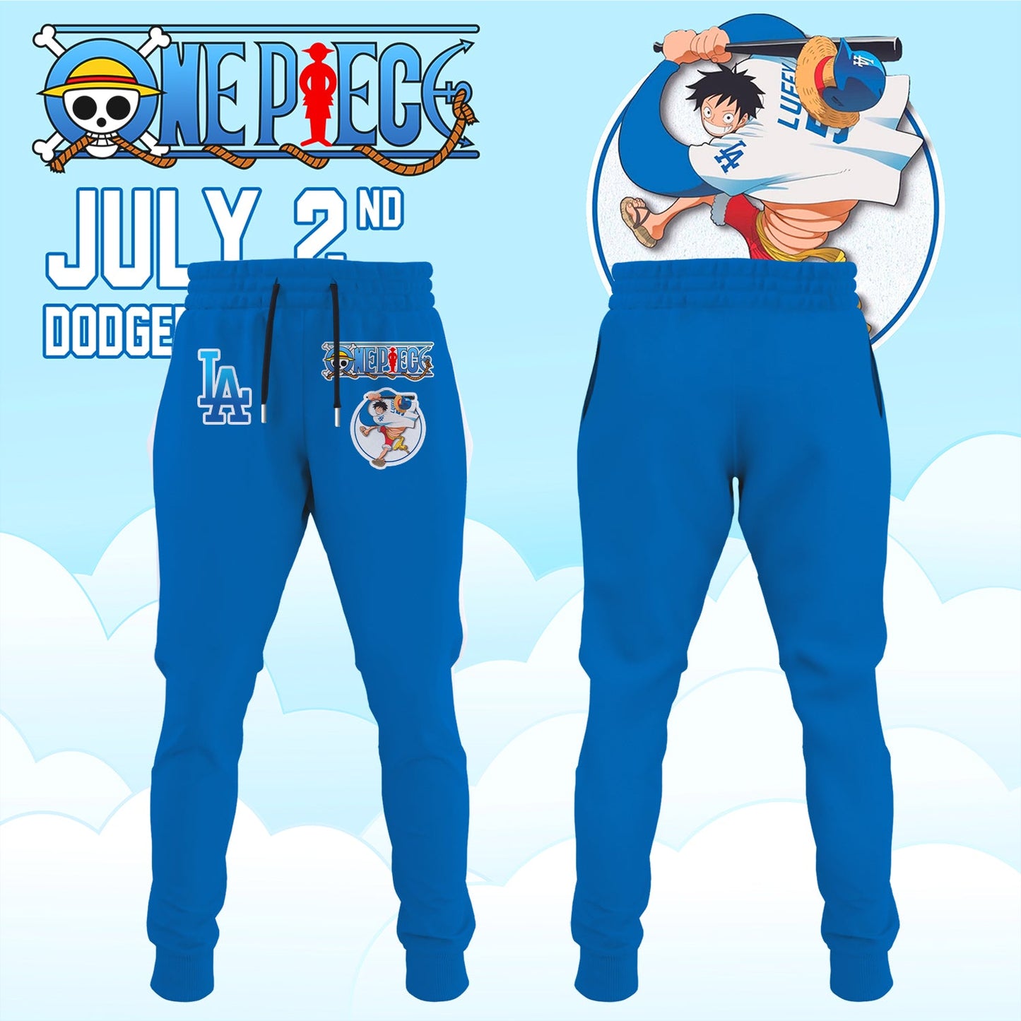 ,.ONE PIECE Night with the Los Angeles Dogger 2026 Jersey 4
