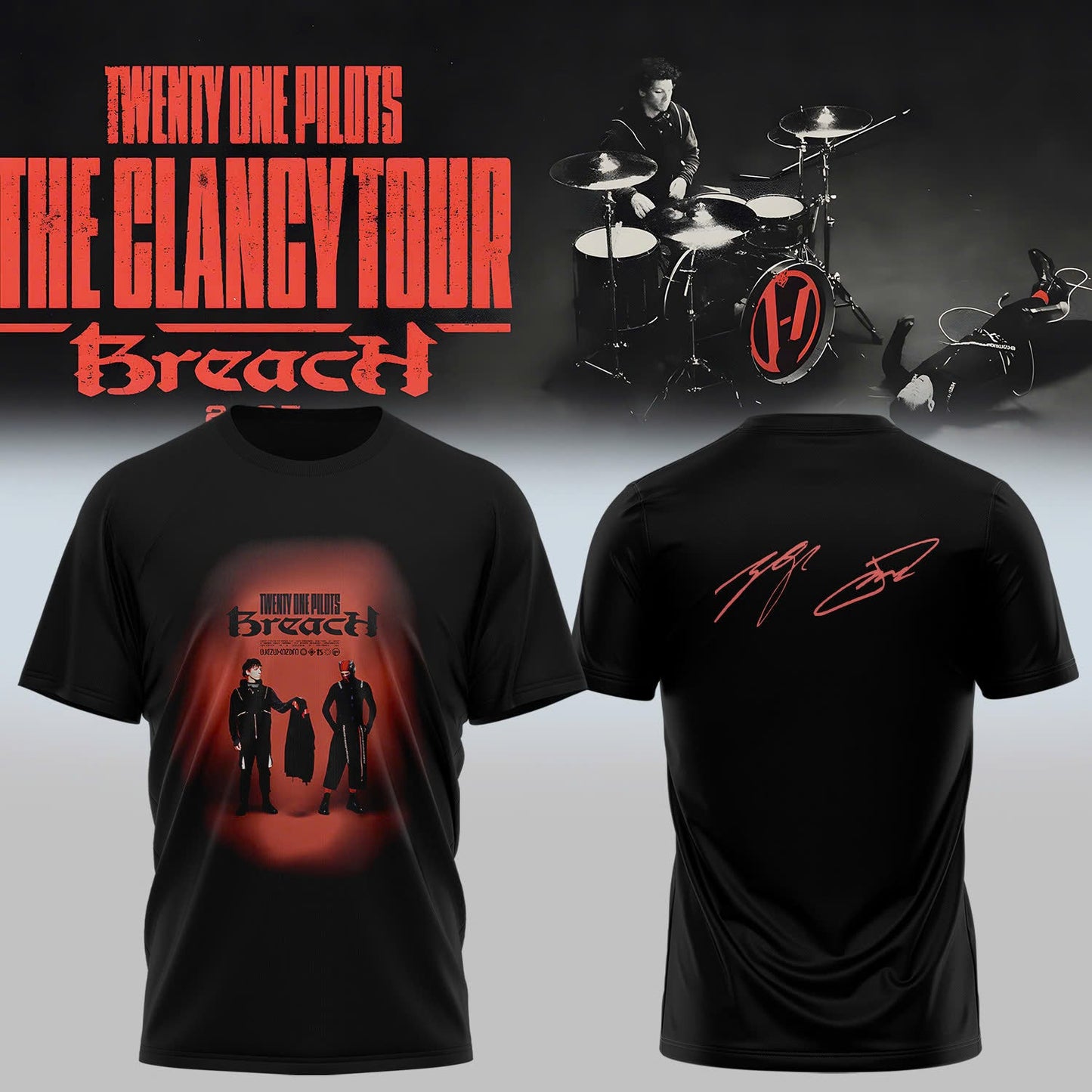 Twenty One Pilots The Clancy Tour: Breach tshirt