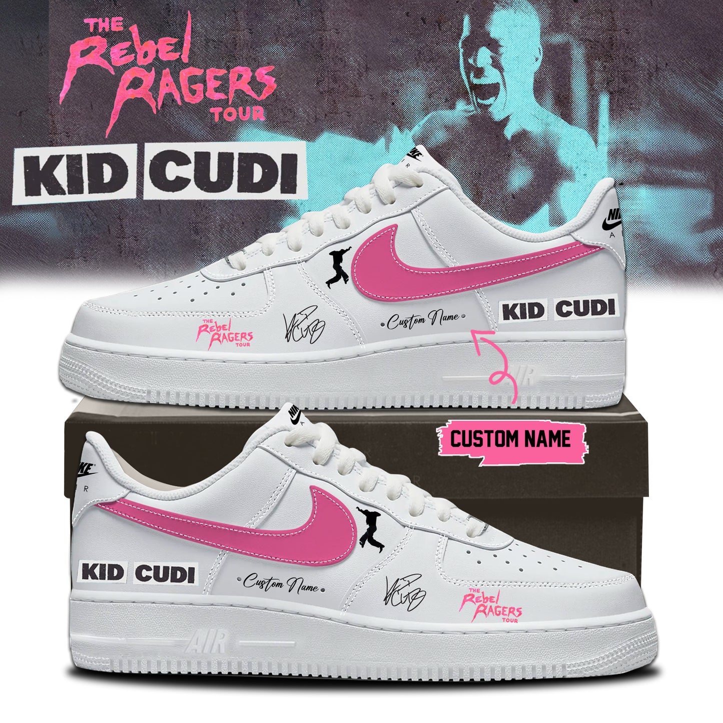 ,.KID CUDI ”The Rebel Ragers Tour 2026” Limited Edition Signature – Shoes