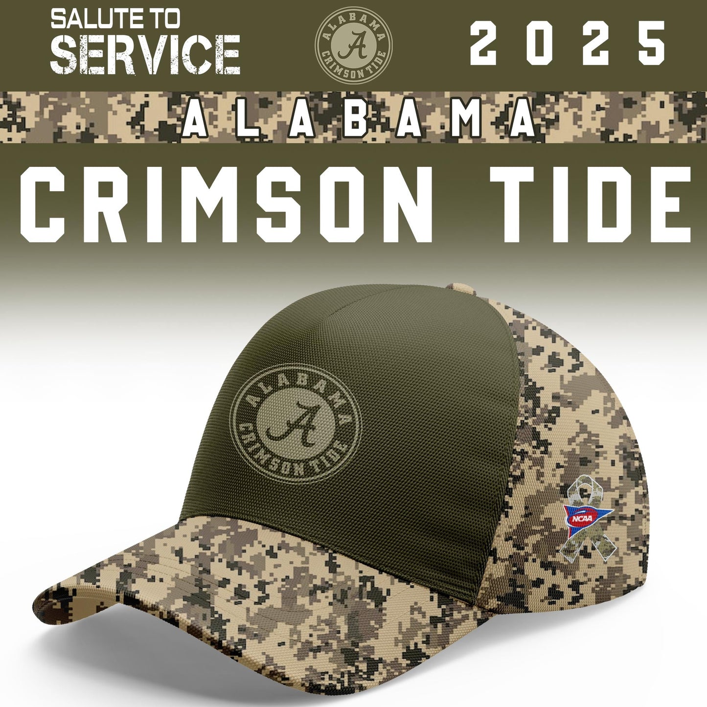 Alabama Crimson Tide Salute To Service Limited Hoodie and Cap 2025 Collection