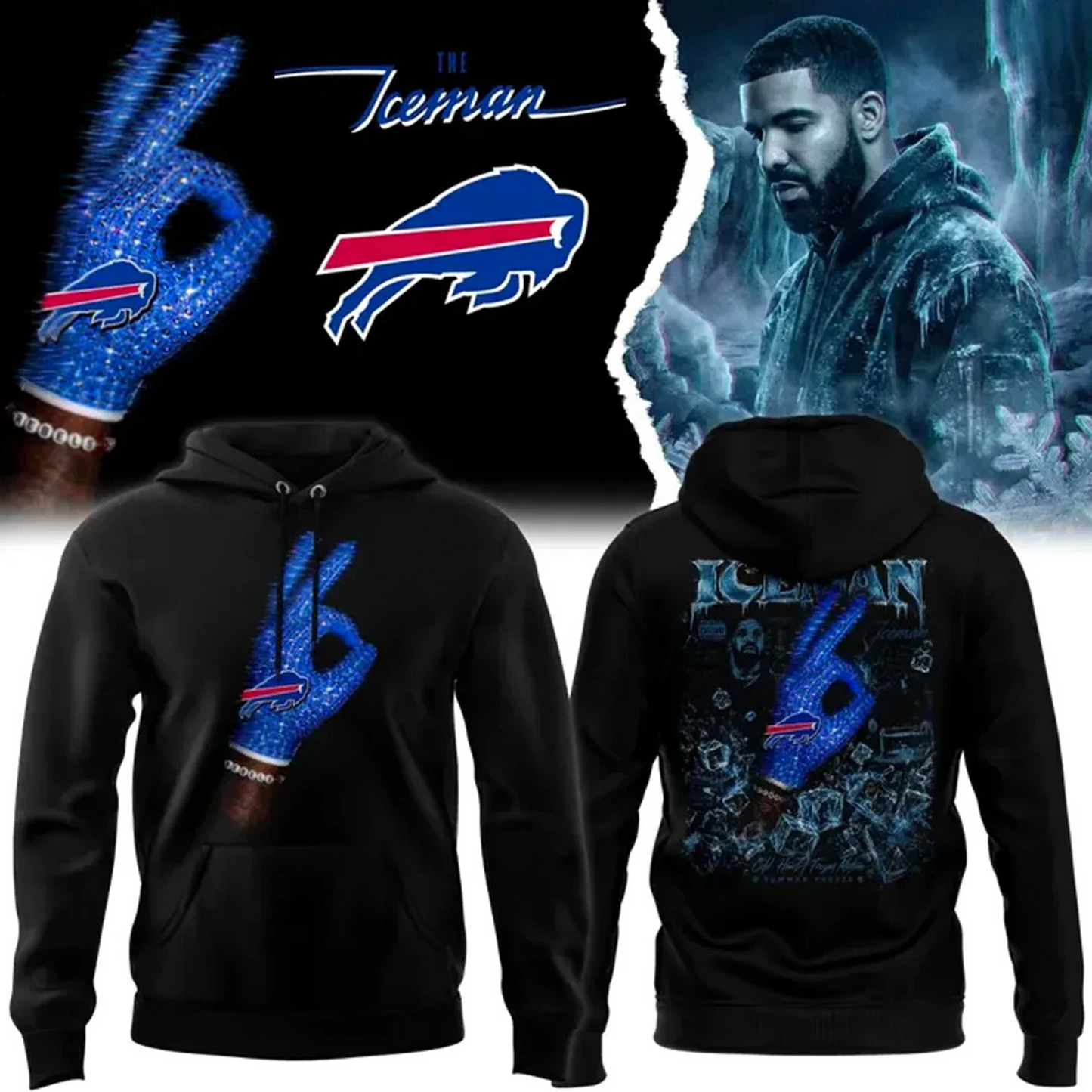 Drake Ice Man x Buffalo Bills Limited Edition Hoodie