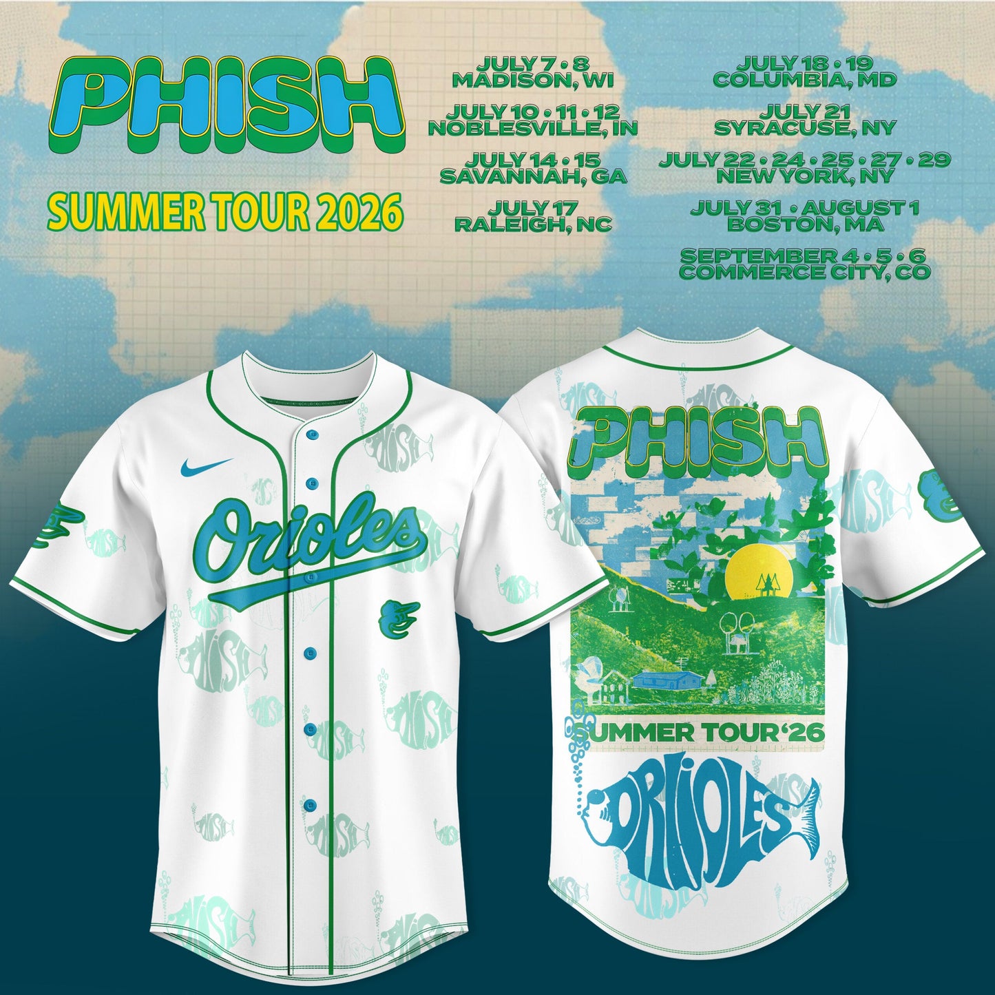 .Baseball x Phish Summer Tour 2026 Limited Jersey