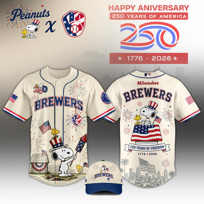 All Team x Peanuts – Snoopy 250y Of America Edition Jersey For Fans