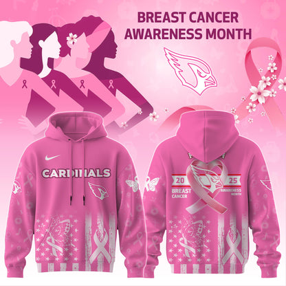 Arizona Cardinals Special Breast Cancer Awareness Month Limited Edition Hoodie 2025