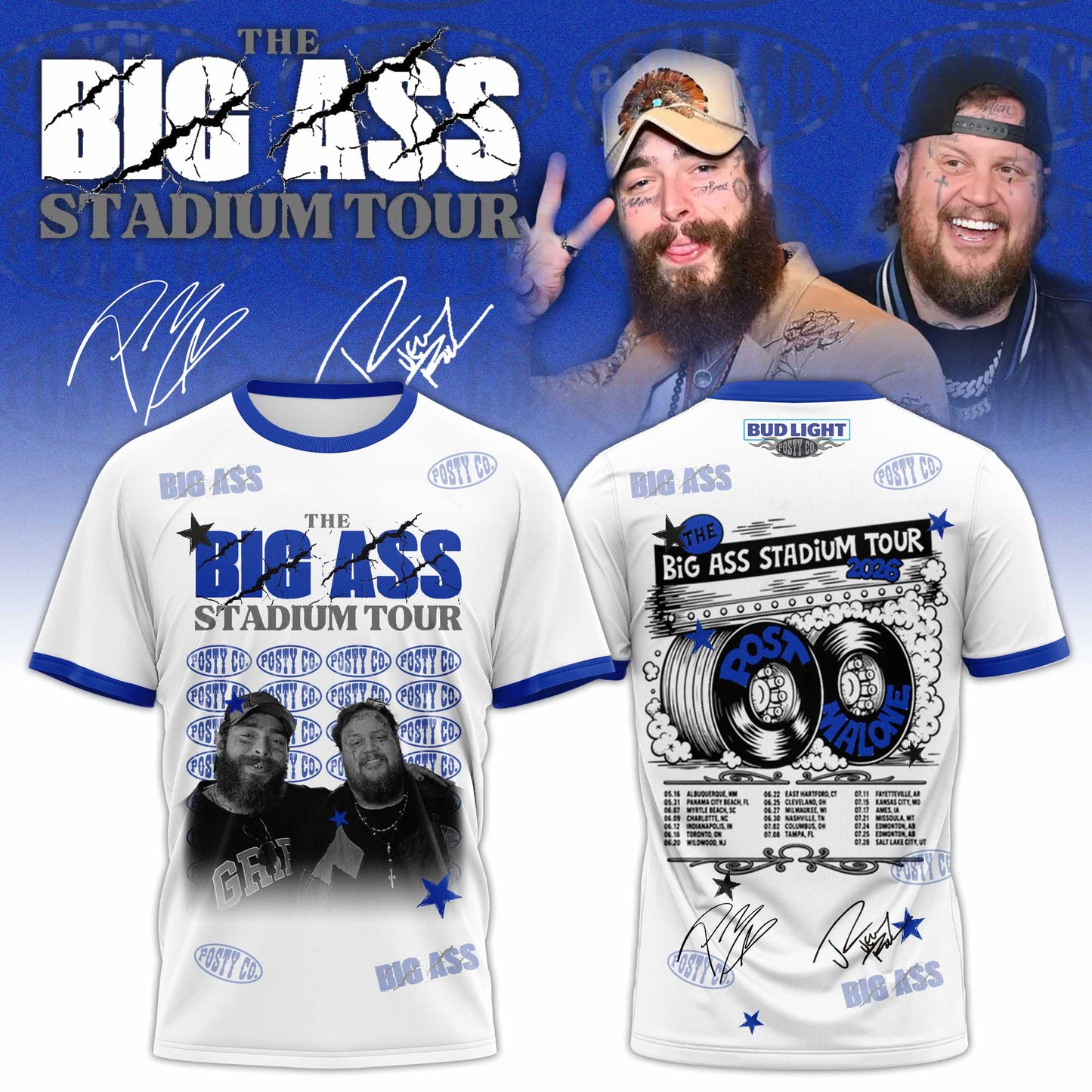 The BIG ASS Stadium Tour Post Malone Limited Edition T-shirt