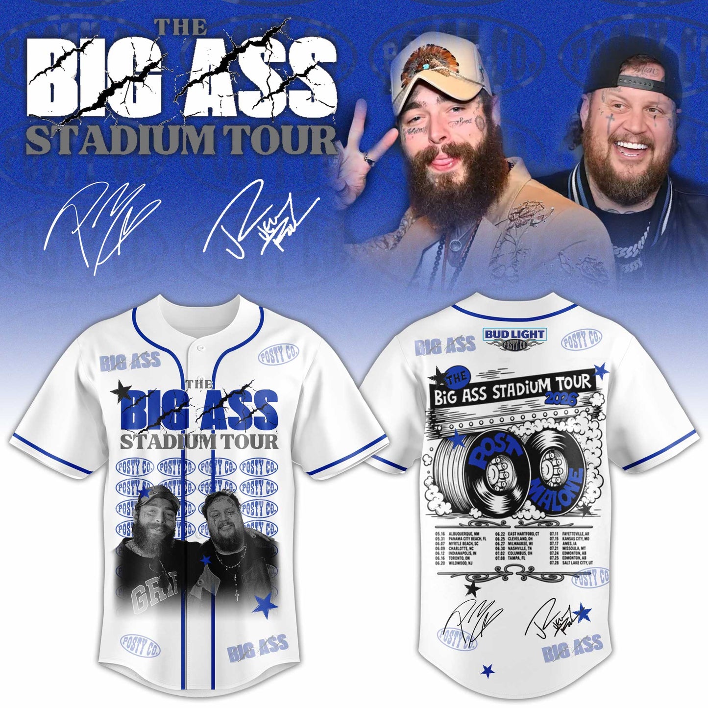 The BIG ASS Stadium Tour Post Malone Limited Edition Jersey