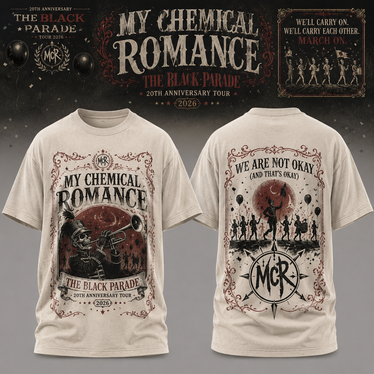 MY CHEMICAL ROMANCE – THE BLACK PARADE 20TH ANNIVERSARY TEE