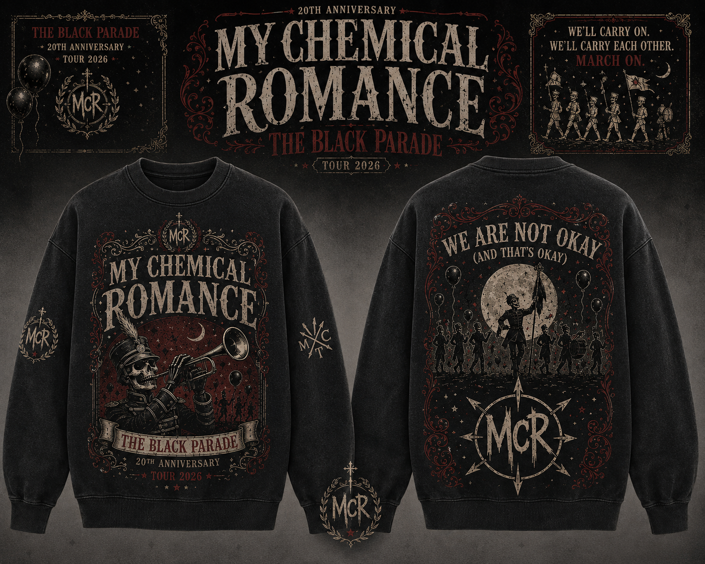 MY CHEMICAL ROMANCE – THE BLACK PARADE 20TH ANNIVERSARY SWEATER