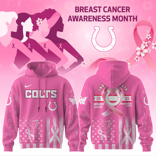 Indianapolis Colts Special Breast Cancer Awareness Month Limited Edition Hoodie 2025