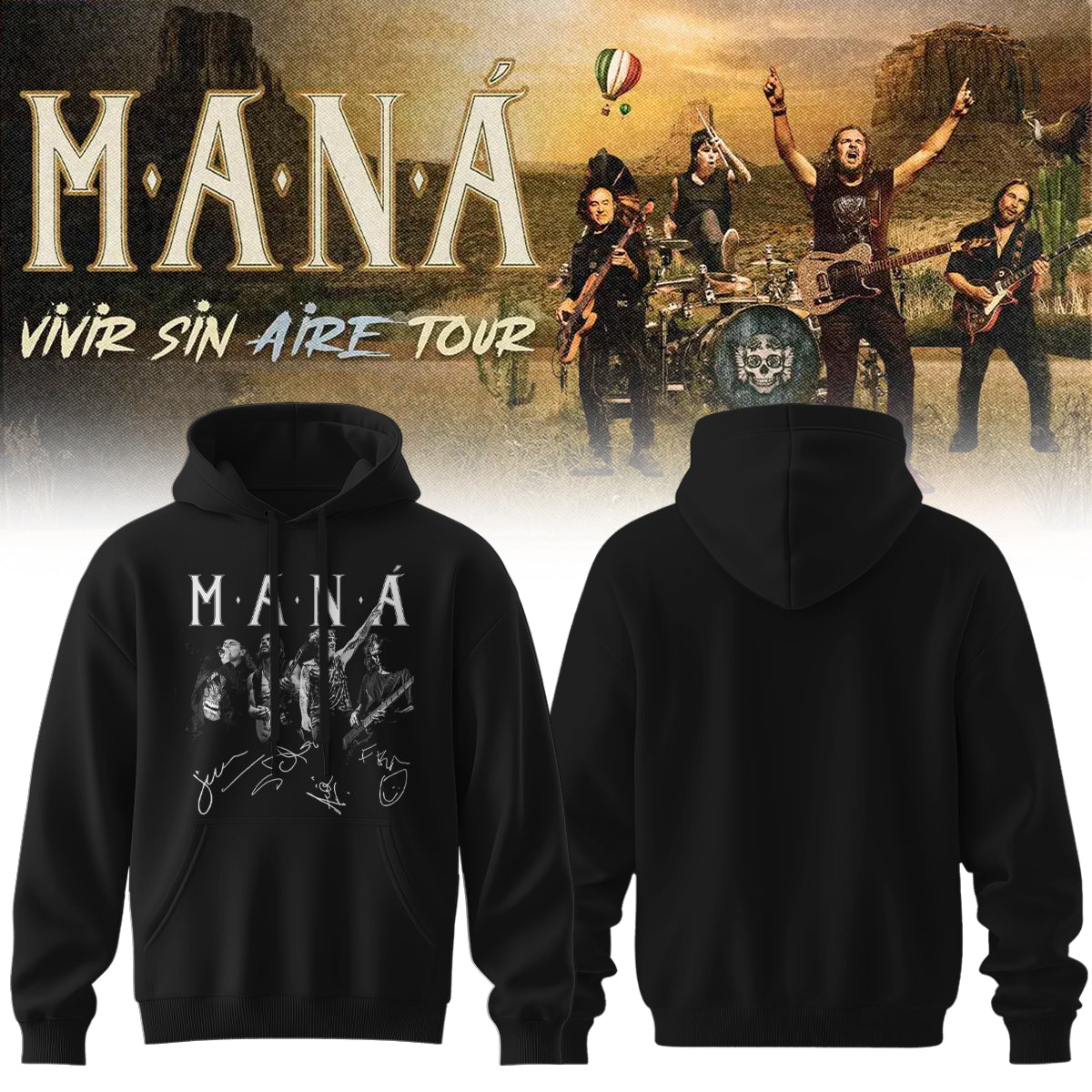 ,Maná “Vivir Sin Aire Tour” – Hoodie