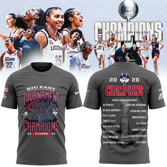 UConn Women’s Basketball 2026 BIG EAST Tournament Champions T-Shirt