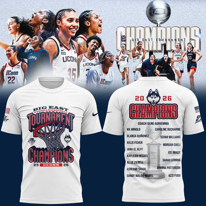 UConn Women’s Basketball 2026 BIG EAST Tournament Champions T-Shirt