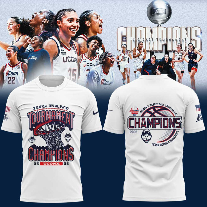 UConn Women’s Basketball 2026 BIG EAST Tournament Champions T-Shirt