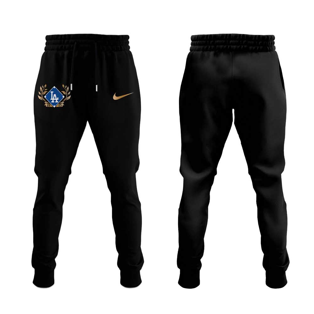 LA.Dodgers 2025 National League Division Series Champions Combo Golden Black Hoodie