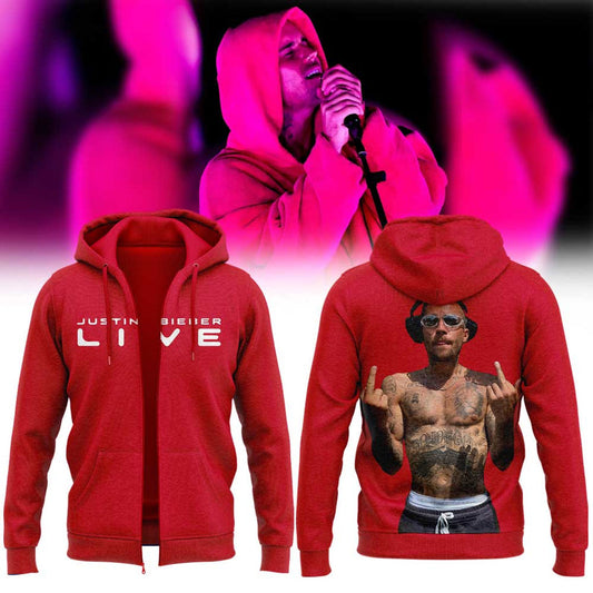 Justin Bieber Coachella 2026 Collection Zip Hoodie