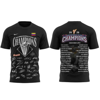 Team Venezuela 2026 World Baseball Classic Champions Limited Edition Shirt