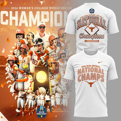 Limited Edition Longhorns 2026 Softball National Champions 🥎🤘🏆 Shirt