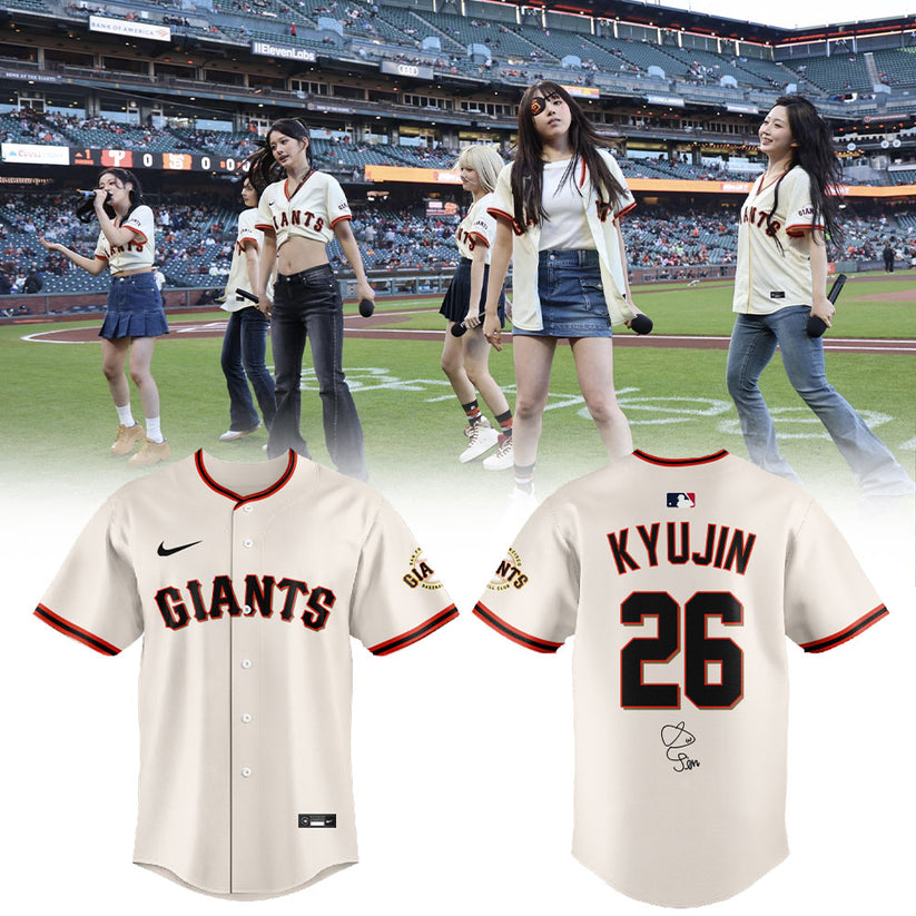 SF Giants x Kyujin NMIXX Is Loving Their Time At Oracle Park Jersey