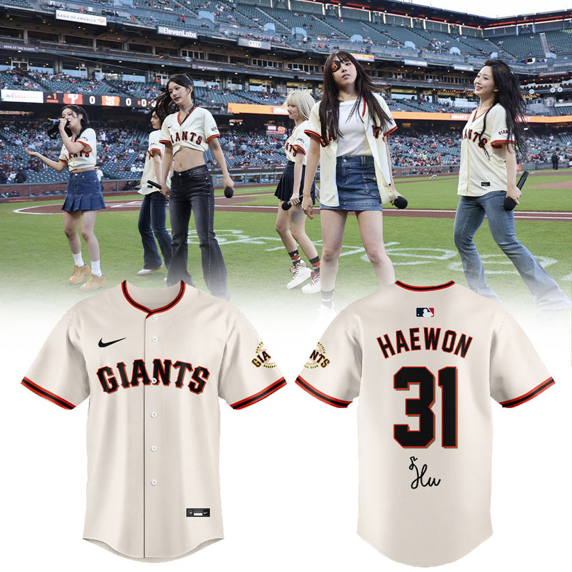 SF Giants x Haewon NMIXX Is Loving Their Time At Oracle Park Jersey