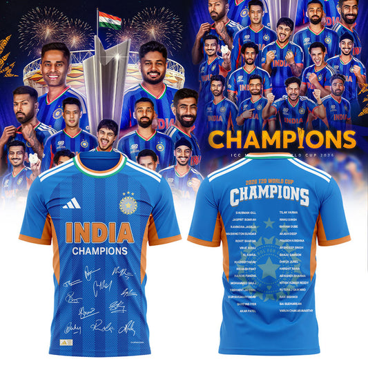 Cricket India 2026 T20 World Cup Champions Shirt