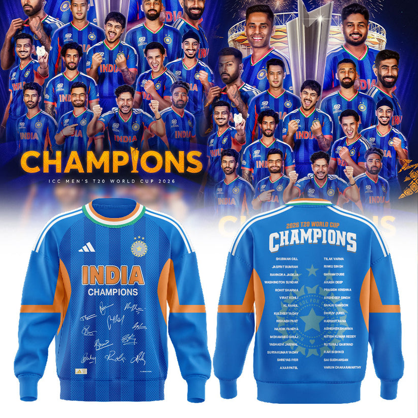 Cricket India 2026 T20 World Cup Champions Sweatshirt