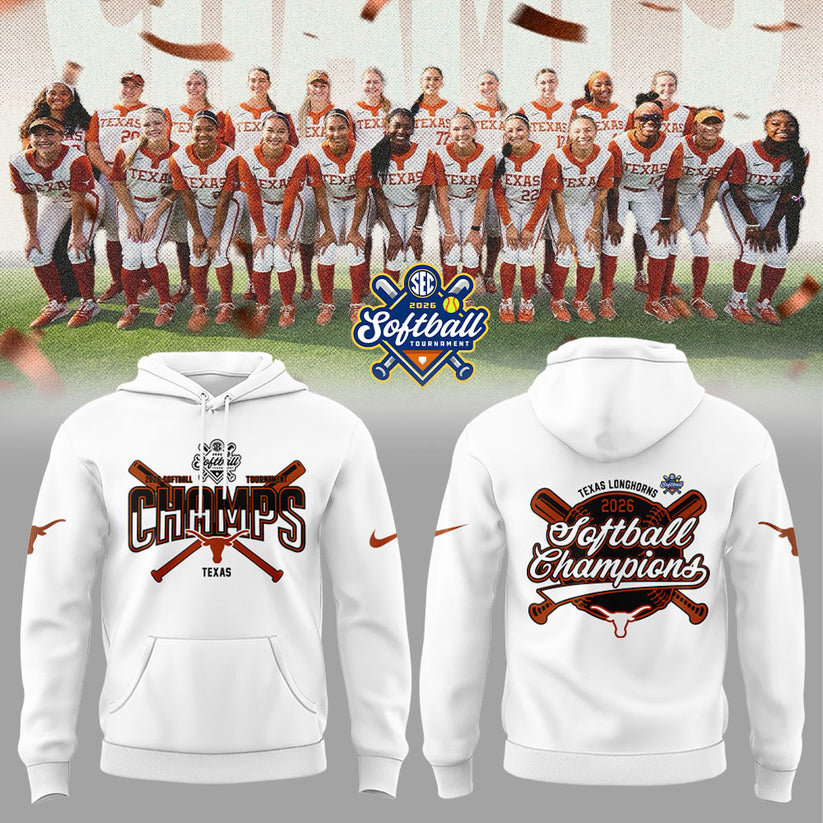 Texas Longhorns 2026 SEC Softball Tournament Champions Locker Room Hoodie