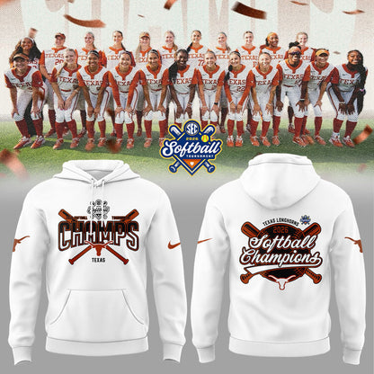 Texas Longhorns 2026 SEC Softball Tournament Champions Locker Room Hoodie