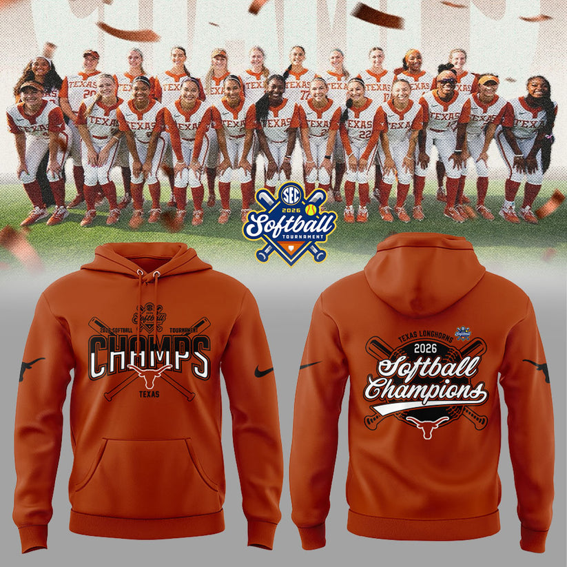 Texas Longhorns 2026 SEC Softball Tournament Champions Locker Room Hoodie