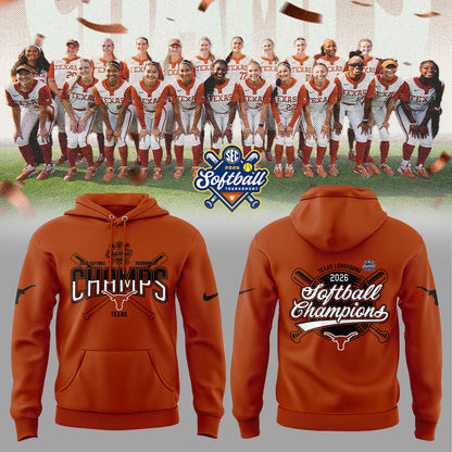 Texas Longhorns 2026 SEC Softball Tournament Champions Locker Room Hoodie