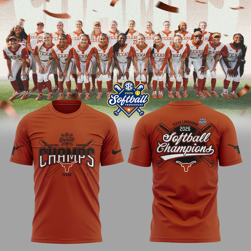 Texas Longhorns 2026 SEC Softball Tournament Champions Locker Room Shirt