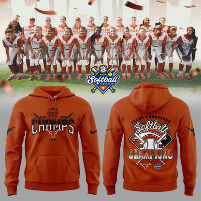Texas Longhorns 2026 SEC Softball Tournament Champions Locker Room Hoodie