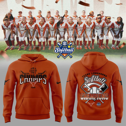 Texas Longhorns 2026 SEC Softball Tournament Champions Locker Room Hoodie