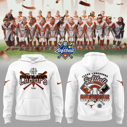 Texas Longhorns 2026 SEC Softball Tournament Champions Locker Room Hoodie