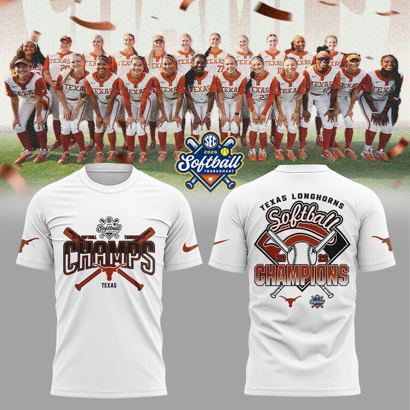 Texas Longhorns 2026 SEC Softball Tournament Champions Locker Room Shirt