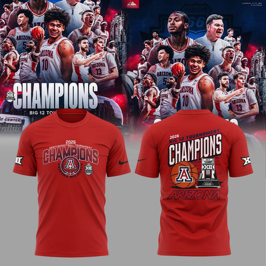 A Wildcats 2026 Big 12 Men’s Basketball Tournament Championship Red Shirt V3