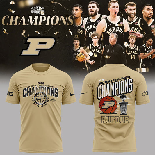 Purdue Boilermakers 2026 Big Ten Men’s Basketball Tournament Champions Shirt