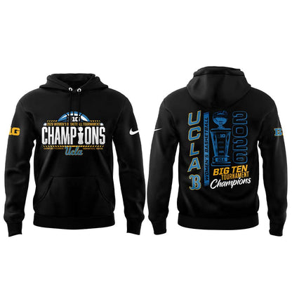 UCLA Women’s Basketball 2026 Big Ten Regular Season Conference Championship Black Hoodie V2