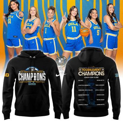UCLA Women’s Basketball 2026 Big Ten Regular Season Conference Championship Black Hoodie