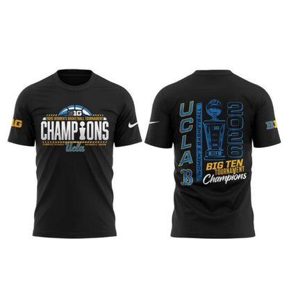UCLA Women’s Basketball 2026 Big Ten Regular Season Conference Championship Black Shirt V2