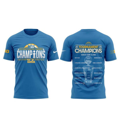 UCLA Women’s Basketball 2026 Big Ten Regular Season Conference Championship Blue Shirt