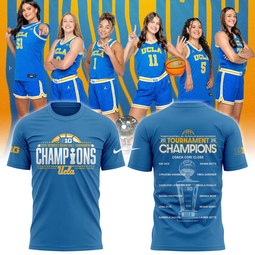 UCLA Women’s Basketball 2026 Big Ten Regular Season Conference Championship Blue Shirt