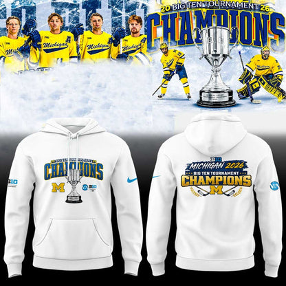 Michigan Wolverines Hockey 2026 Big Ten Men’s Ice Hockey Tournament Champions