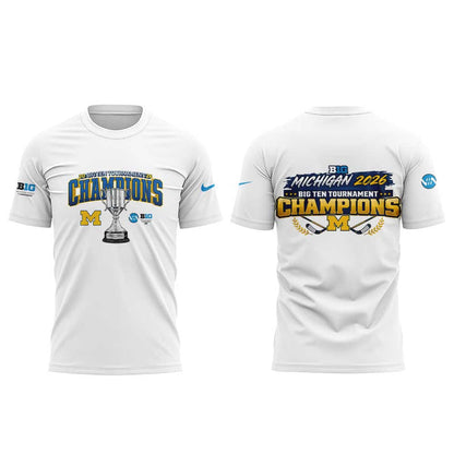 Limited Edition Michigan The Hockey Tournament Champions 2026 Tshirt