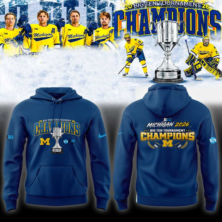 Michigan Wolverines Hockey 2026 Big Ten Men’s Ice Hockey Tournament Champions