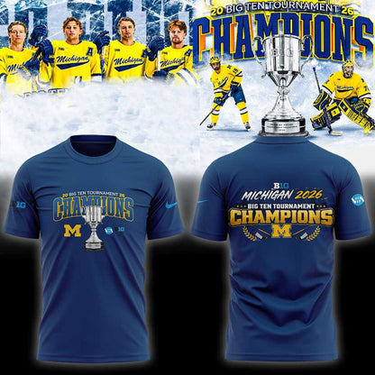 Limited Edition Michigan The Hockey Tournament Champions 2026 Tshirt